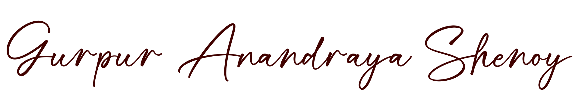 Gurpur Anandraya Shenoy Signature